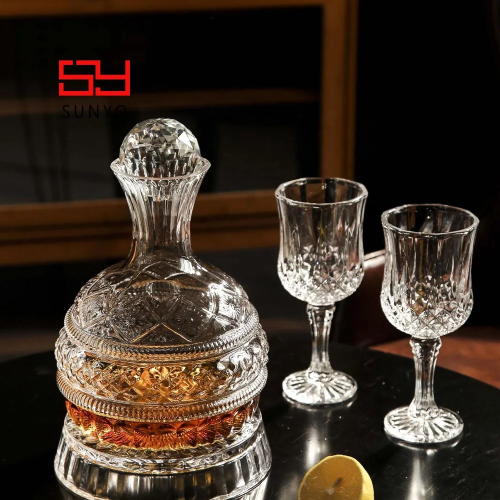 Luxcury Style Decanter Sets Top Grade Iceberg Professional Whiskey  Glass Crystal Wine Whiskey Decanters