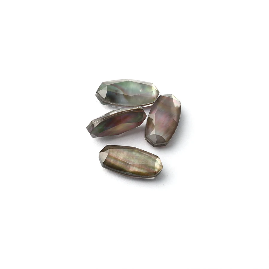 Black mother of pearl triton shell mother of pearl faceted salt water pearl for jewelry