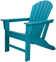 All Weather Poly Adirondack Chair Plastic Furniture Faux Wood on Deck Patio Outdoor Garden Poolside Beach,Red