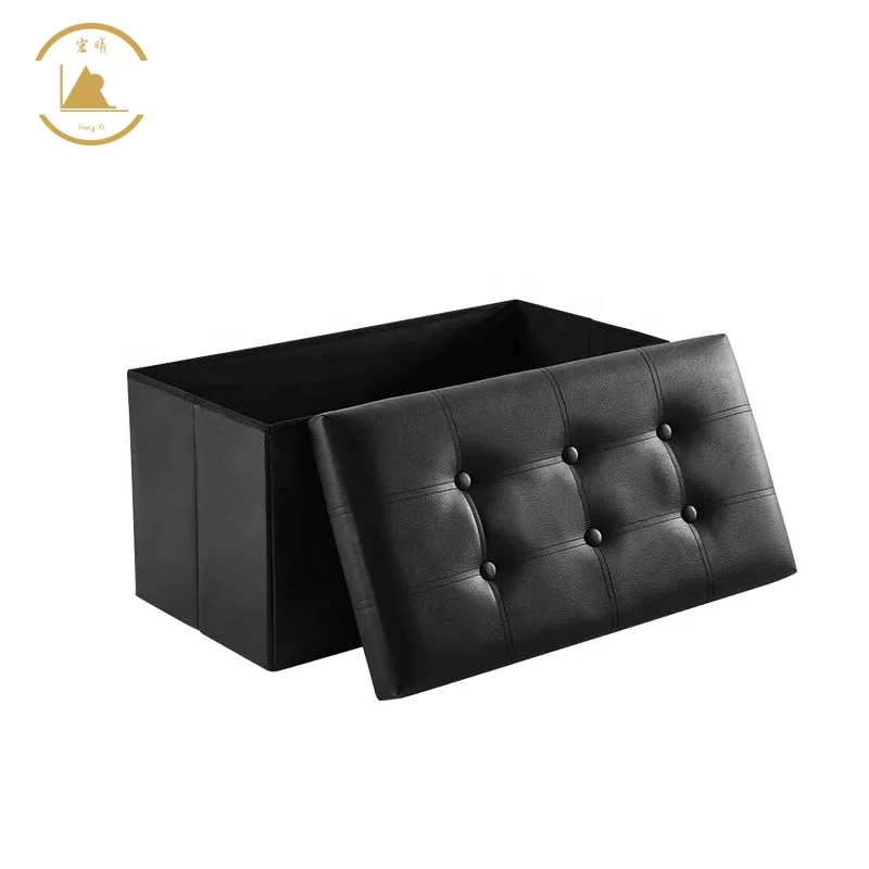 Hongshun Factory Direct  Cover Footrest folding stool Rectangle Collapsible Bench Furniture