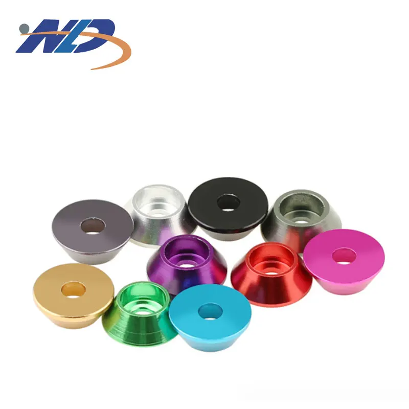 Custom aluminium alloy concave countersunk hole conical M6M8M10M12 bowl fish-eye gasket hollow washer