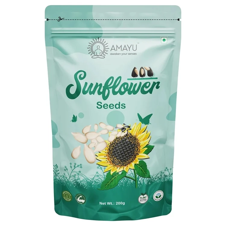 Custom Plastic Raw Sunflower Seed Packaging Mylar Pumpkin Seed Bag Moisture Proof Chia Seeds Packaging Bag With Zipper
