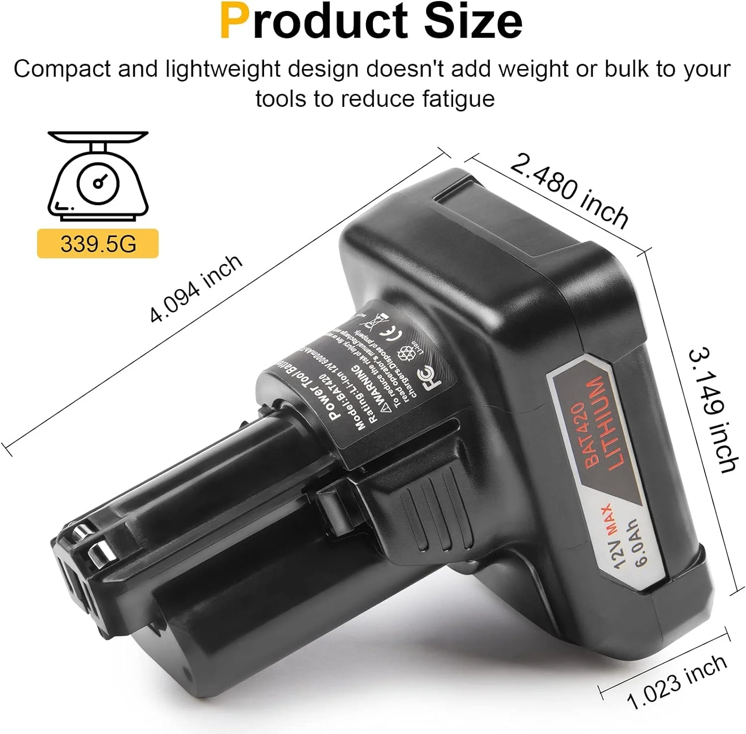 12V/10.8V 6.0Ah 5.0Ah Lithium-Ion Tools Battery for Bosch Cordless Tools GSC10.8V-LI GSR120- Li BAT411  BAT412 BAT414