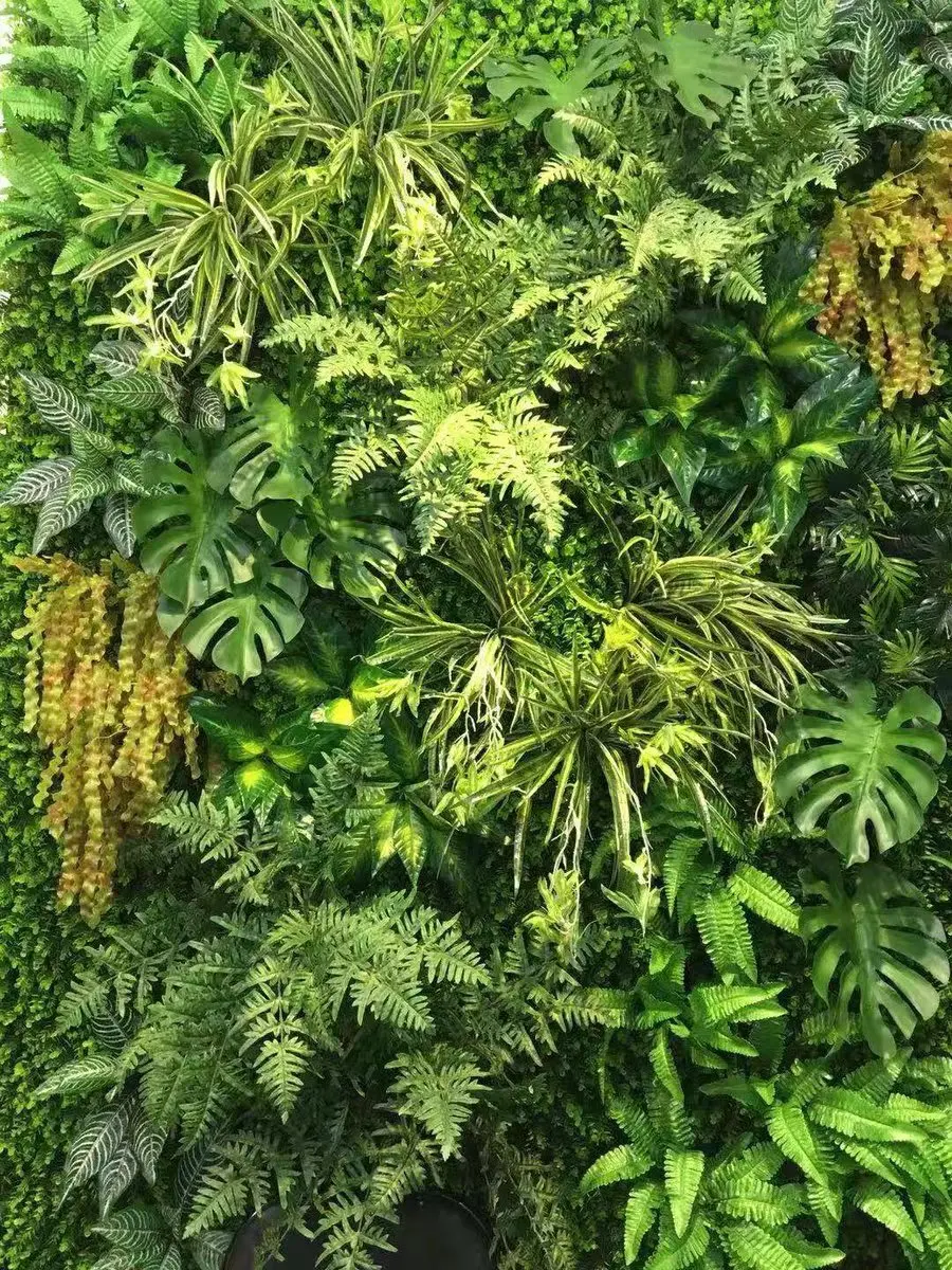 Grass Wall Panel Ivy Leaf Hedge Green Artificial Decorative Olive Leaves Panel