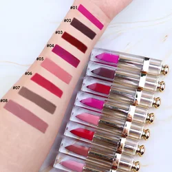 Waterproof Smudge Proof Golden Tube Lipgloss No Logo Matte Lip Gloss Wholesale Lip Gloss Custom Logo