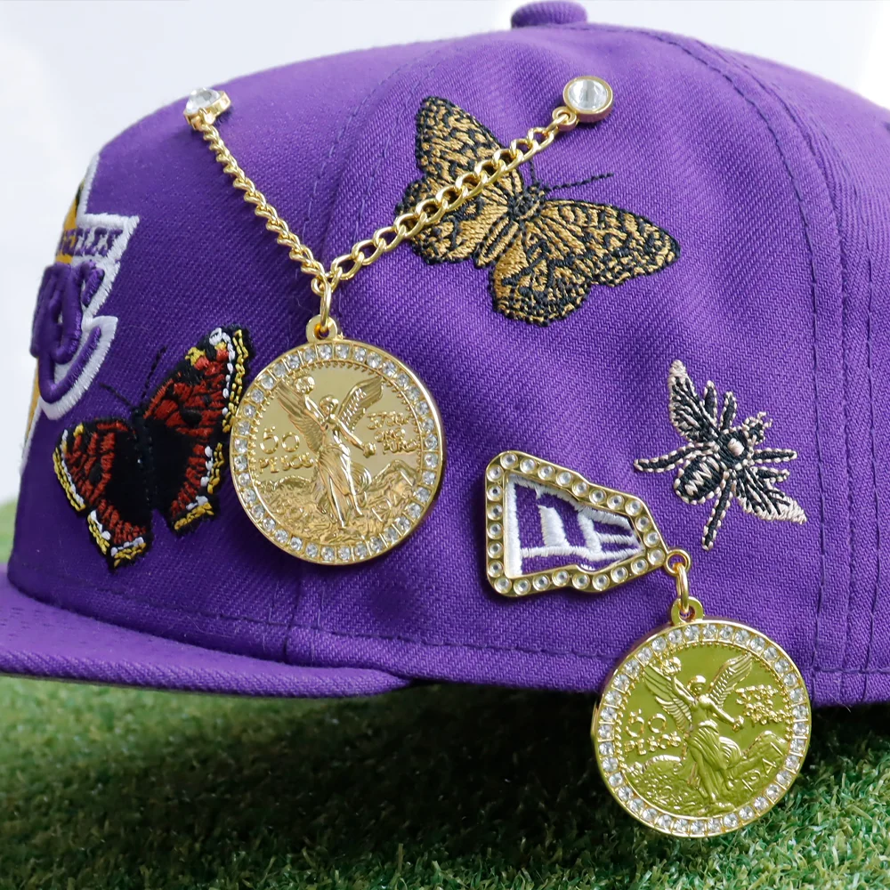 Fantasy Kay Chain Bezel Moneda De Recuerdo Crear Packing Dubai Real Money Coin Necklace 14k Gold Coins