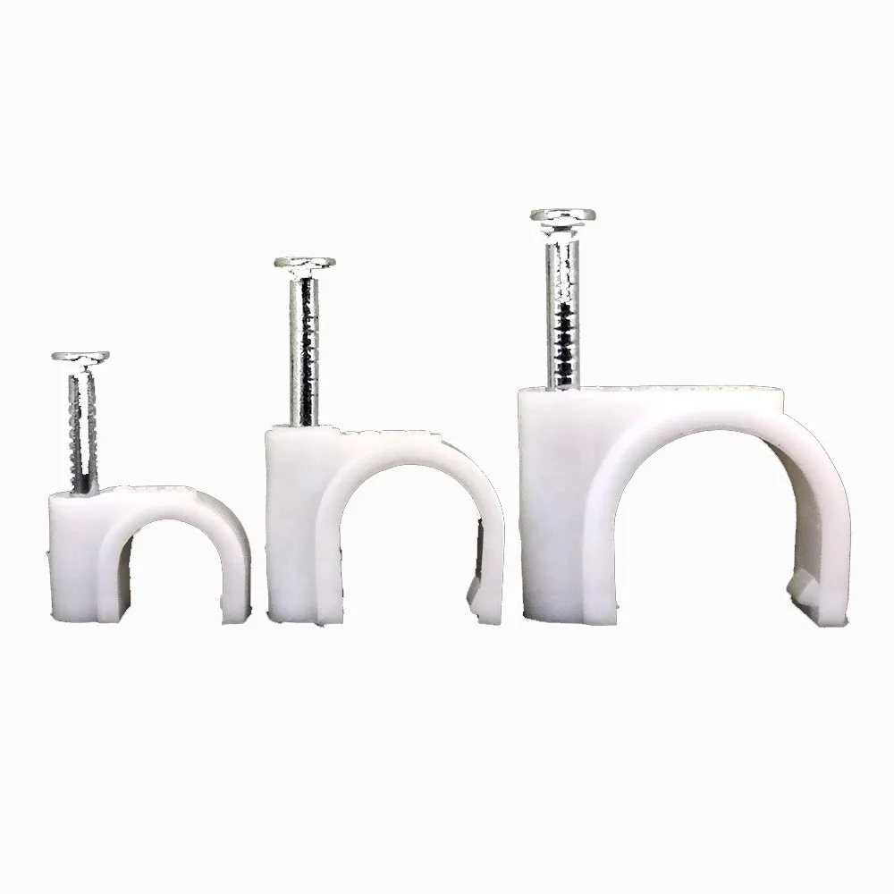 Cable Clips Nails wire Steel Plastic Galvanized Wall Cable Clips With Concrete Nails Available