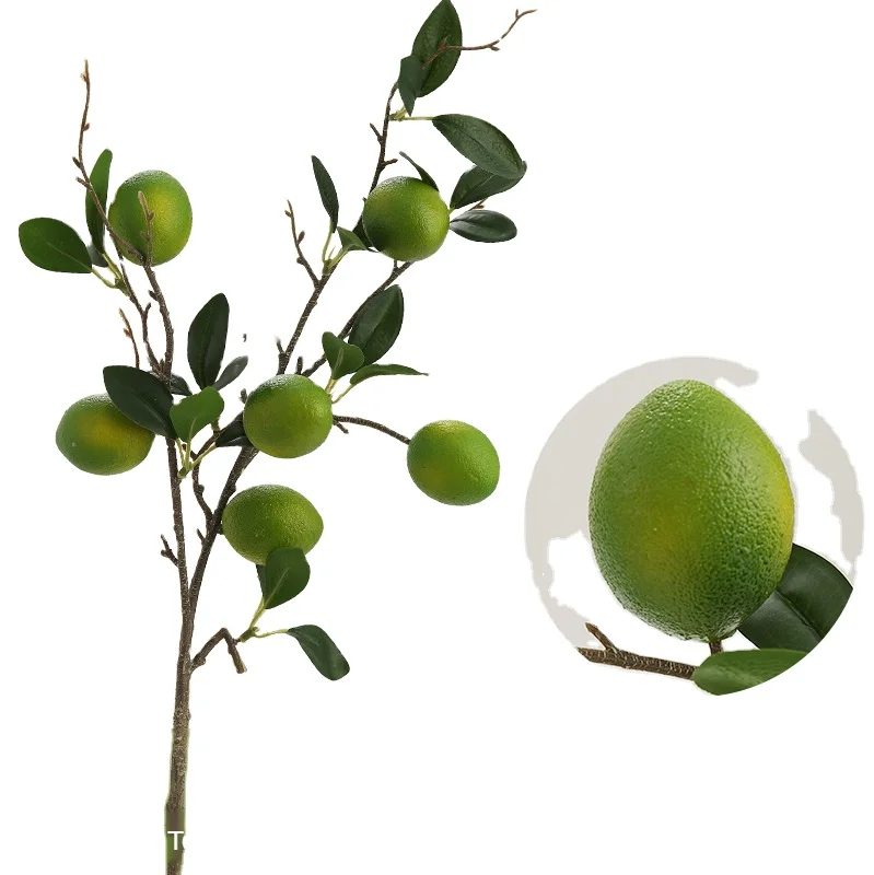 Хит продаж, пластиковые искусственные фрукты, лимон, дерево для домашнего декора, цветы