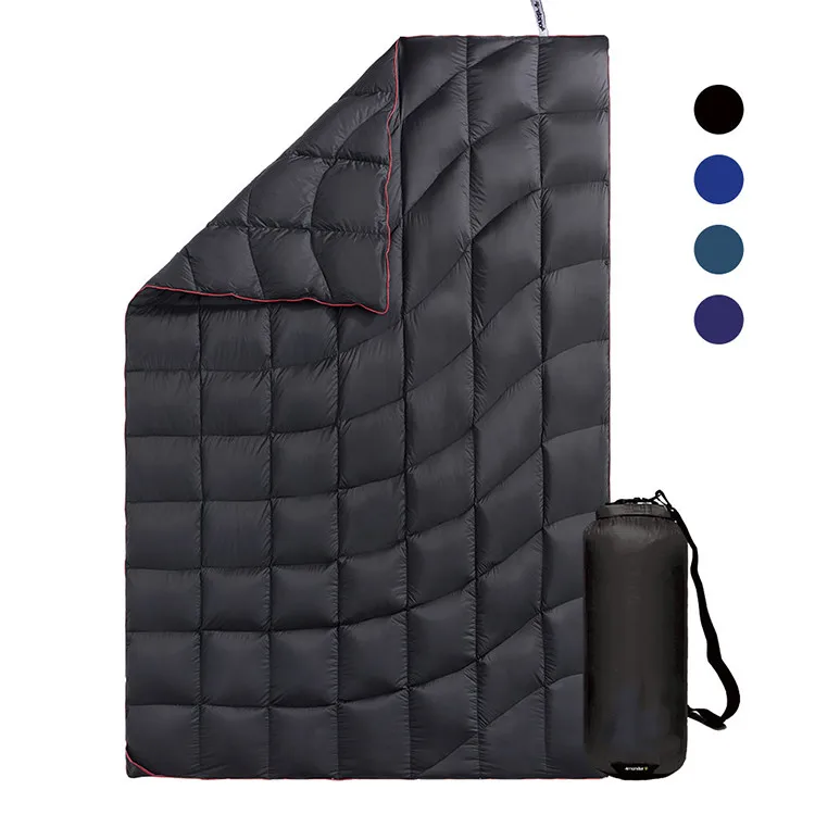 Manufacturer supply outdoor travel waterproof nylon quilted puffy camping blanket