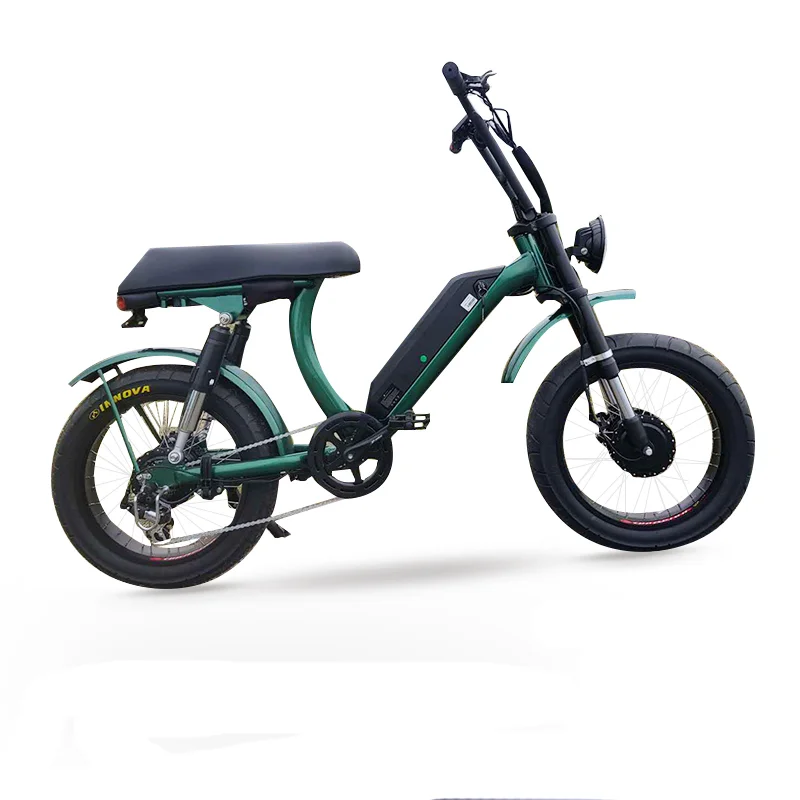 China low price customized 500W / 750W 1000w 48V retro fat tire ebike 20inch full suspension electric bike bicycle