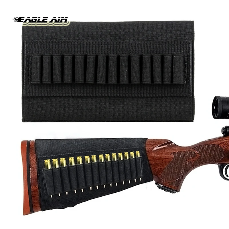 Rifle Ammunition 5.56 Bullet Holder Bag Carrier Rear Cartridge Stock Bag