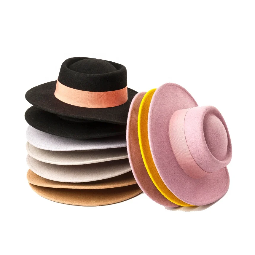 
 RTS 2021 модные шерстяные шляпы-федоры, однотонные ковбойские мужские и женские шляпы с Круглым Верхом, для вечеринки, музыки, джаза, шляпы с ремешком  