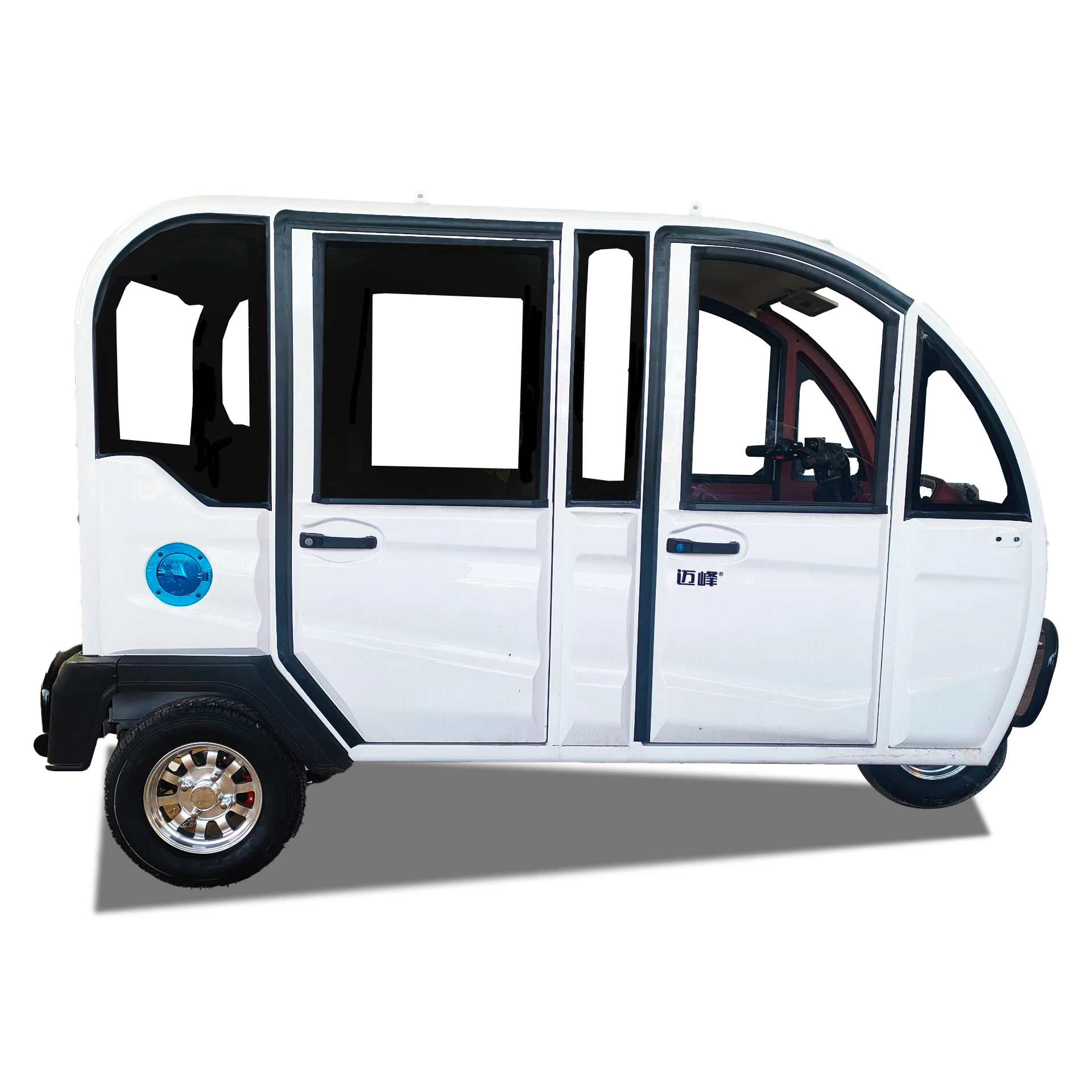 2024MaiFengFashion and Factory Price Electric Trike Enclosed 5 Door 3 Wheel Delivery Car, Low Price