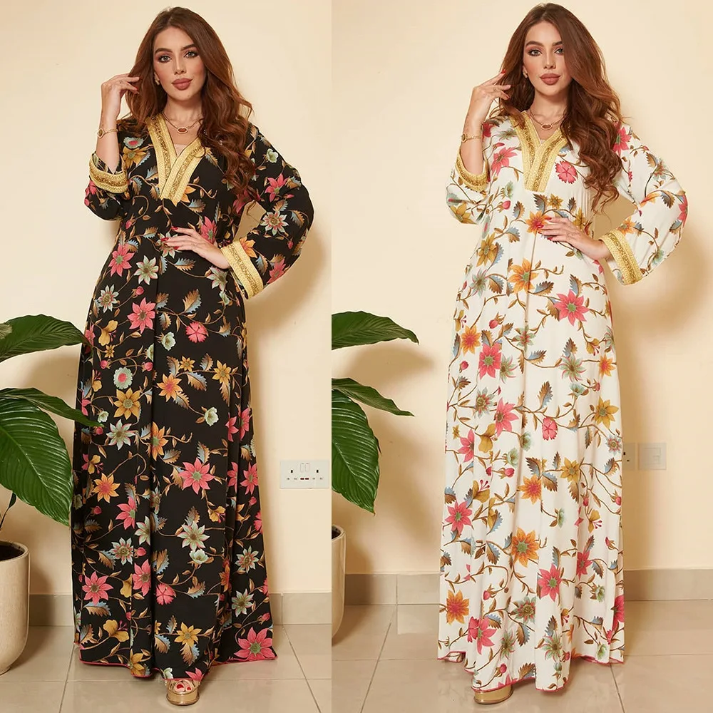 Коллекция Дубай Abaya 2022 мусульманское арабское платье мусульманская одежда женское макси Среднего Востока для взрослых шикарное свадебное Vente