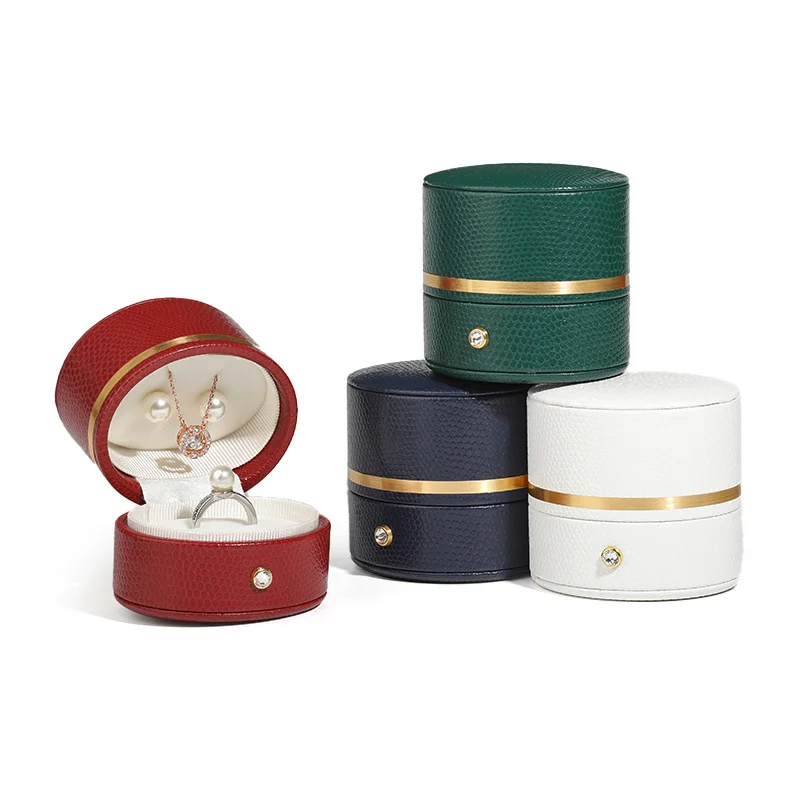 Creative Display Luxury Personalized White Cardboard Acrylic Wooden Wedding Vintage Custom Black Jewellery Ring And Box