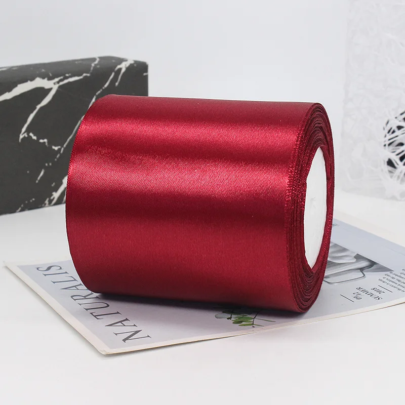 wholesale 10cm slit edge polyester satin ribbon roll for Graduation Sash