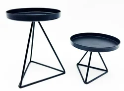 3 Matte Triangle Shape Set Black Rustic Taper Pillar Metal Candle Stick Holder For Home Wedding Table Deco