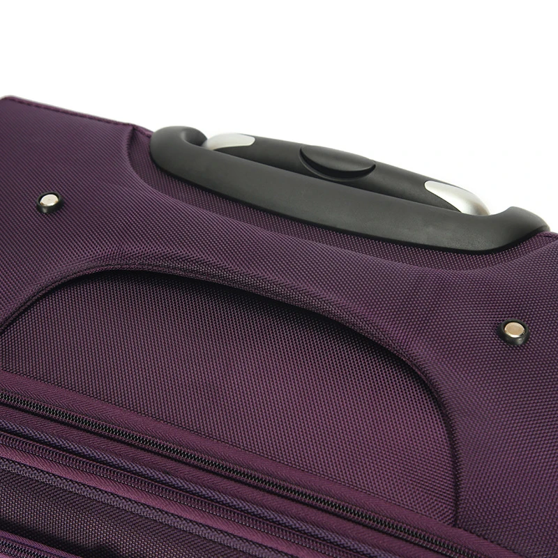 Custom LOGO Zipper Style Waterproof Fabric Soft Check-in & Cabin Luggage Sets Unisex Large Capacity Trolley Suitcase for travel