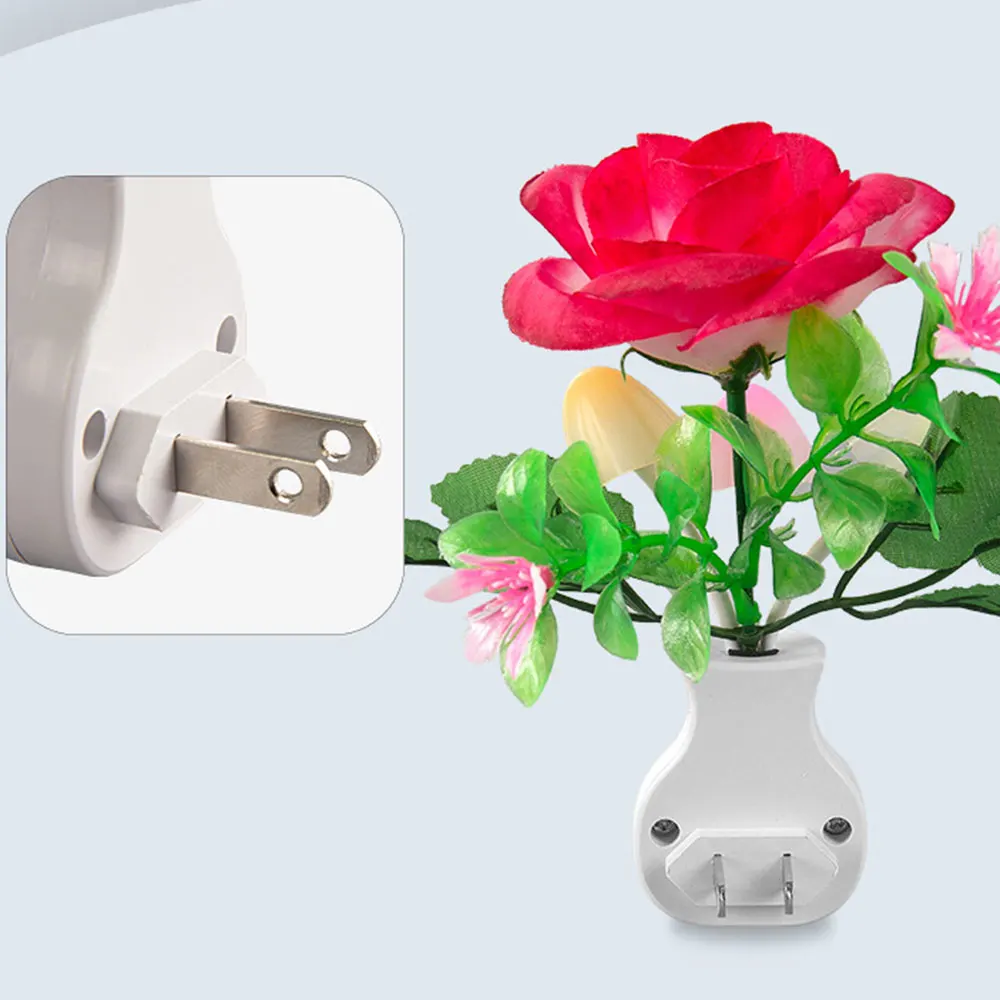 Color Change Plug-In LED Flower Lights Living Room Bedroom Decoration