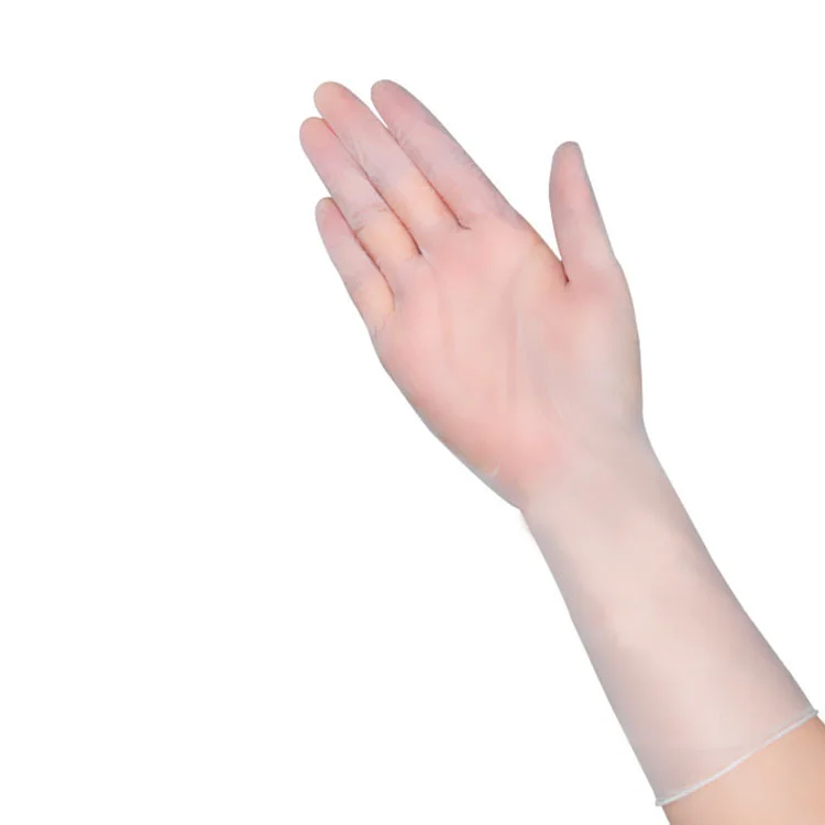 Custom 12 inch industrial pvc touch screen vinyl cleanroom lab anti static safety gloves hand powder free manufacturers