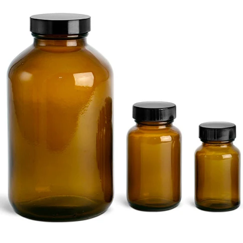 60 мл 75 100 фармацевтические янтарные таблетки с широким горлышком капсульные стеклянные банки для таблеток