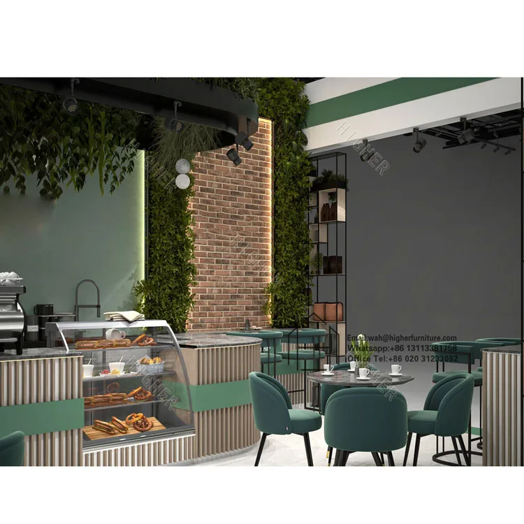 Small Coffee Shop Kiosk Design Cafe Kiosk Bar Counter Customized Bakery Display Showcase Coffee Kiosks For Sale