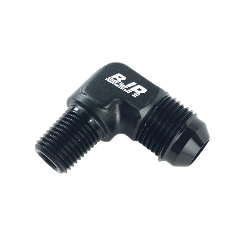 BJR 90degree AN to1/4' NPT Fuel Oil Hose Fittings Adapter For car BJRAN822-3-4D AN3