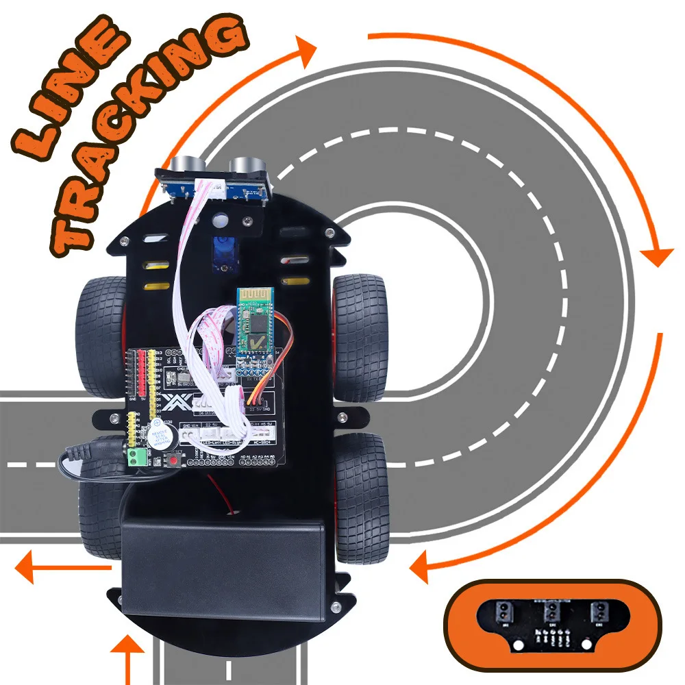 Factory Supply Wholesale DIY U N O Bot Bluetooth Remote Controller Smart Car Programming Kit Compatible With Arduino
