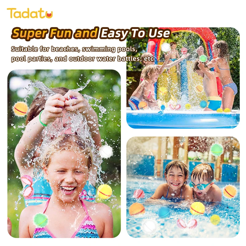 Wholesale Kids Summer Toys Rapid Filling Self Sealing Splash Water Bombs Silicone Reusable Magnetic Refillable Water Balloons