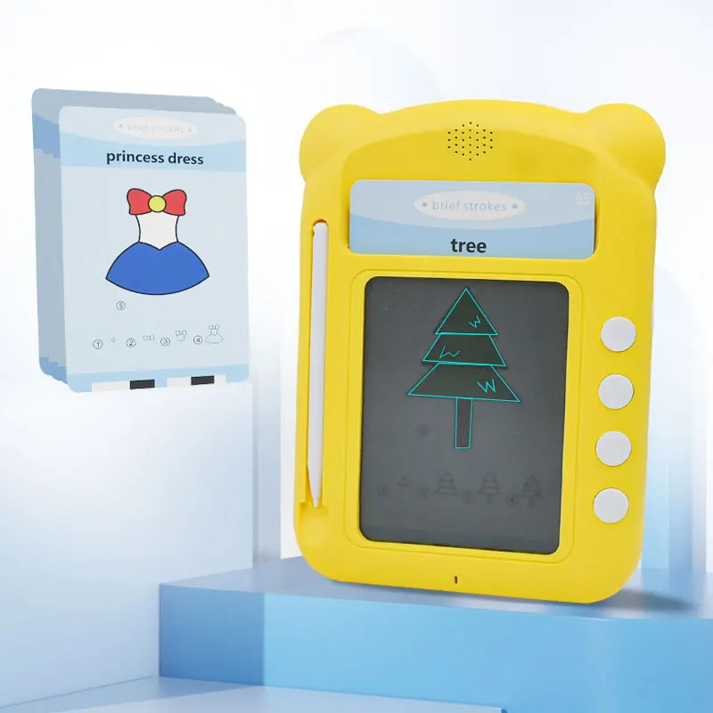 Custom 2 in 1 Upgraded Alphabet Animal Vehicle English Electric 3-8 Years Toddlers LCD Writing Board Language Learning Machine