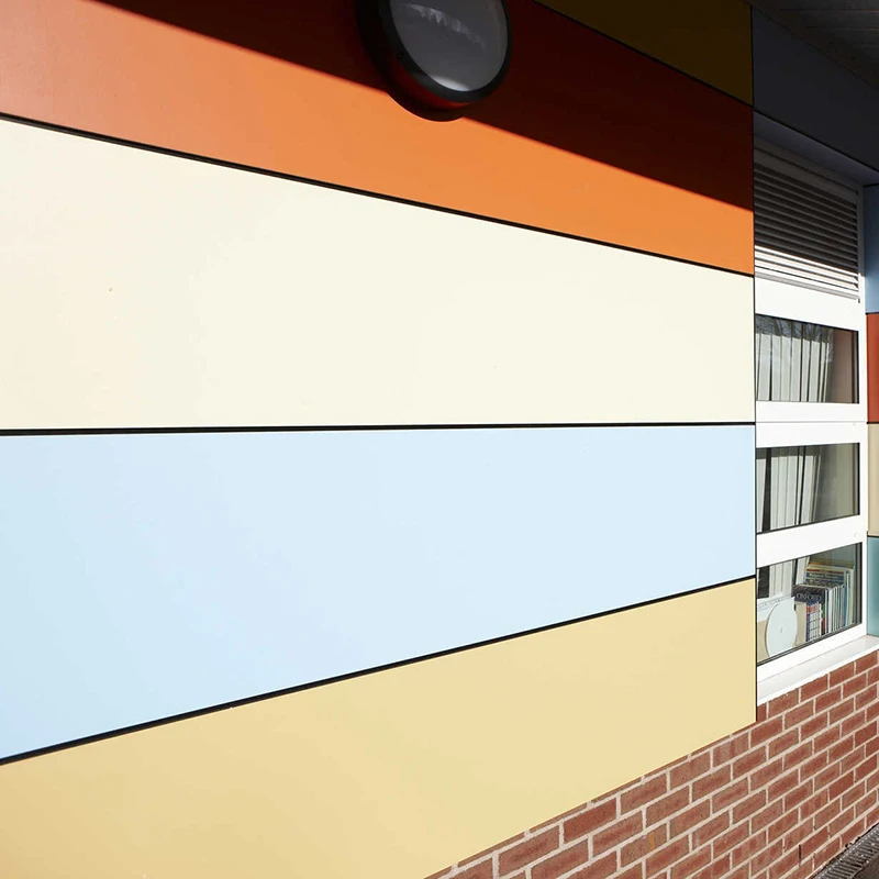 Professional 8mm Exterior compact laminate veneer wood wall panel sheet cladding