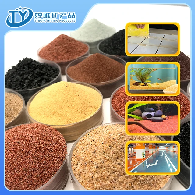 Decoration Black Color Gravels Marine Aquarium Substrate Fine Silica Sands in Fish Tank Landscaping Sand