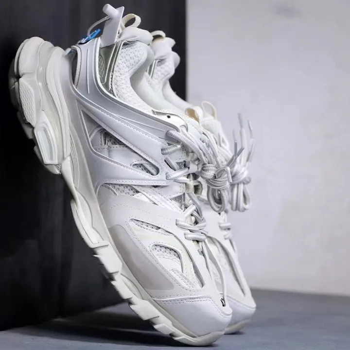 Top quality cowhide women triple s trainers 2022 original branded shoes crystal designer luxury women BB triple s shoes