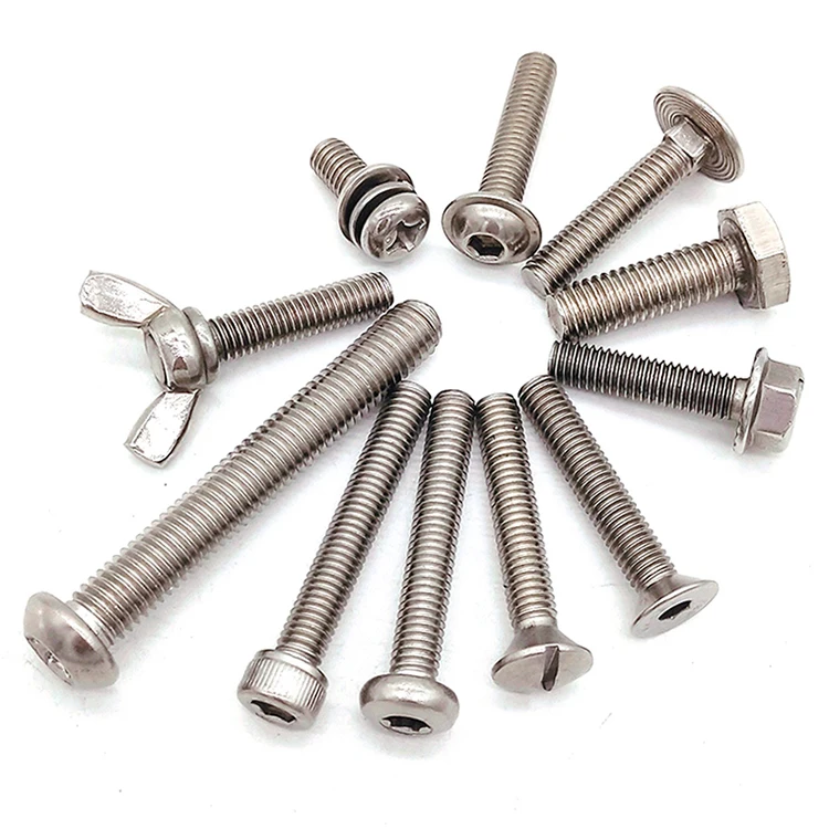 Good DIN933 stainless steel bolt cheese head knurling hexagon socket screw