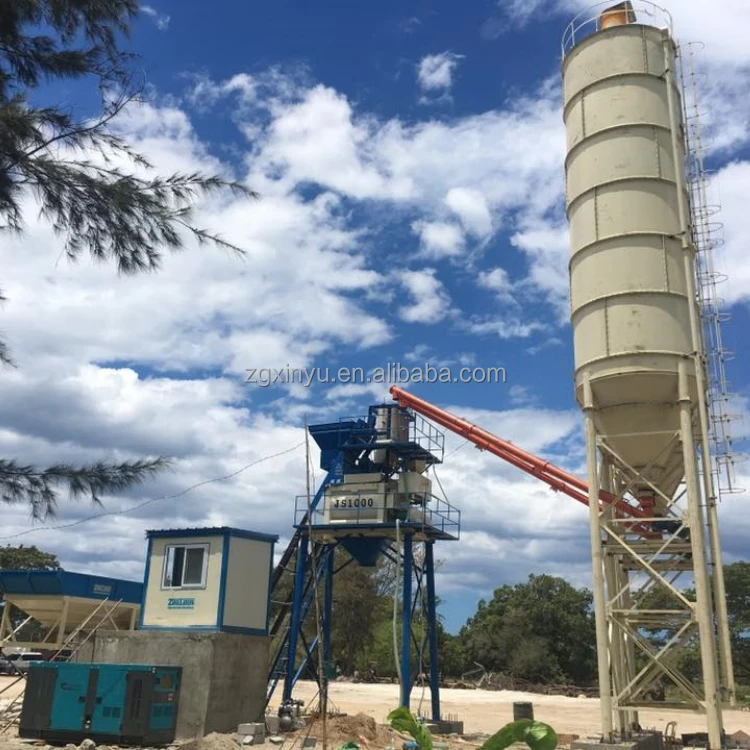 Medium sized  concrete batching plant HZS50 concrete mixing station stationary wet mix concrete mixing plant for sale