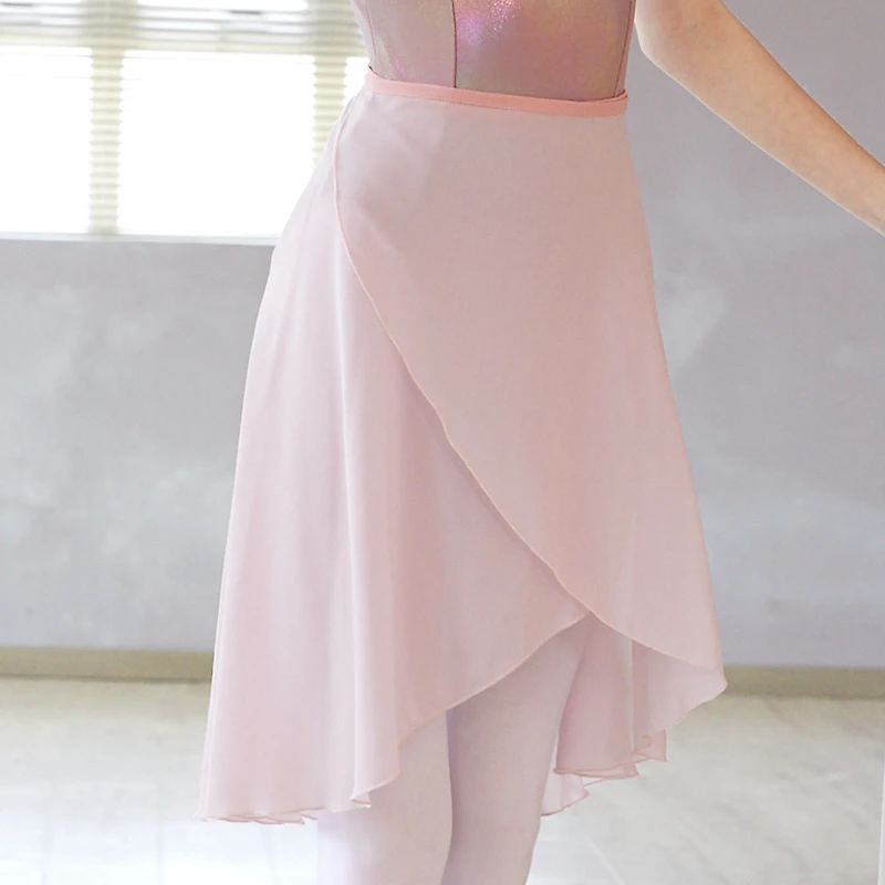 Ballet Skirt Women Adult Long Wrap Chiffon Skirt Ballet Tutu Skate Skirt Adjustable Buckles Ballerina Dance Wear