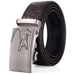 man real leather high quality 100% luxury factory production wholesale crocodile leather belt