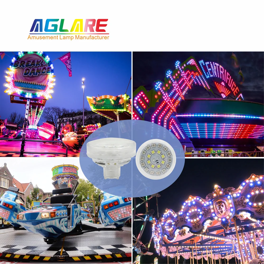 Auto Multi-Color E14 LED Light DC24V 4.2W Pixel Lights Ferris Wheel Park Rides Amusement Lighting
