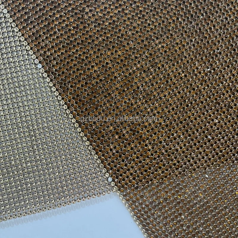 Высококачественная сетчатая ткань со стразами для сумок