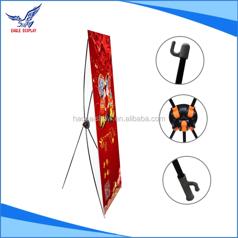 Panda Style Standee Low Price X Banner Display Stand Display Rack
