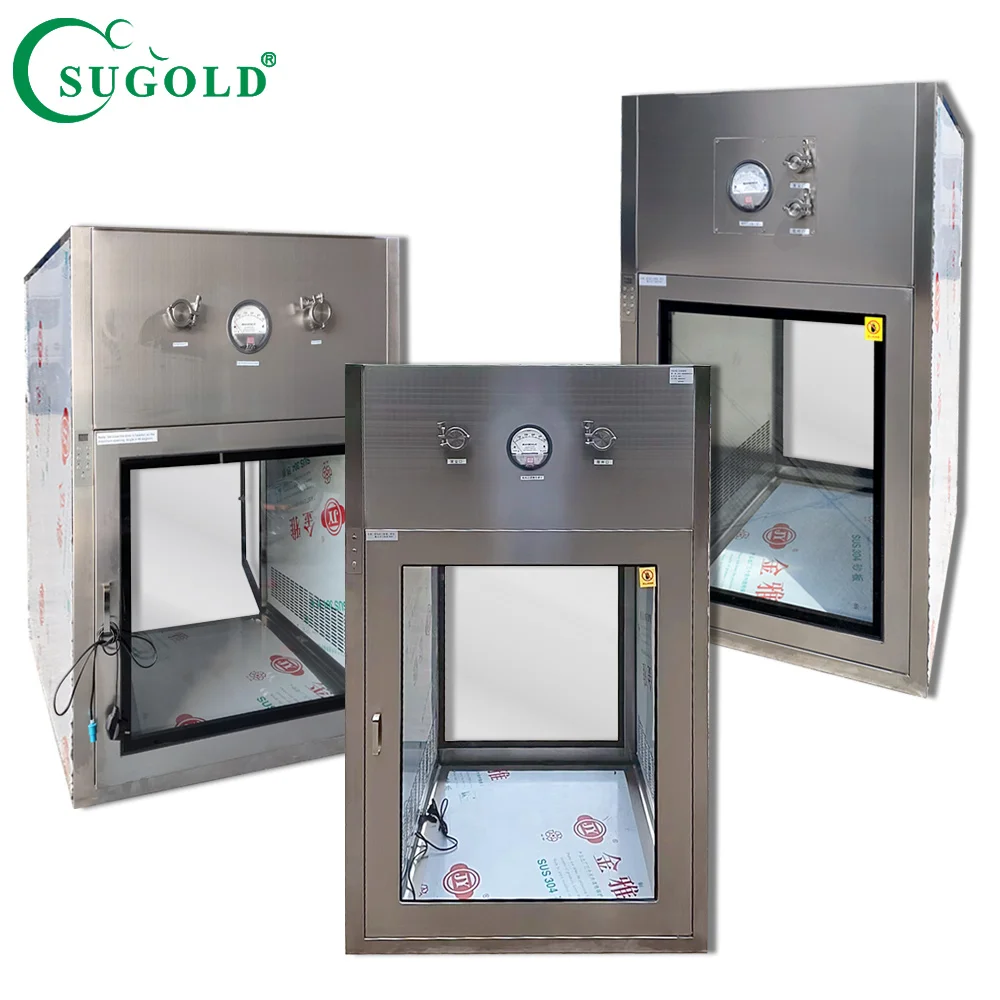 Clean Room Dynamic Pass Box Stainless Steel 304 Transfer Window Air Shower Pass Box