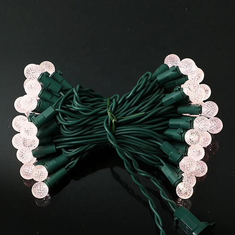 Christmas String Outdoor Street Light Decoration Holiday Lighting G14 global LED faceted bulb string Lights set