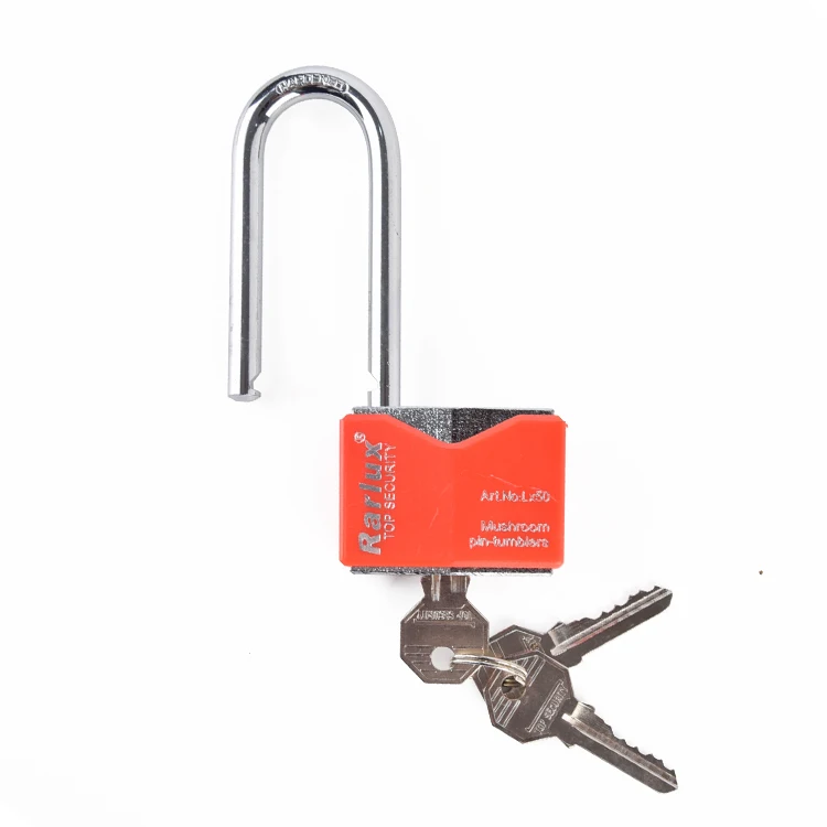 Оптовая продажа, ромбовидный хромированный железный навесной замок с пластиковым корпусом, твердый железный замок