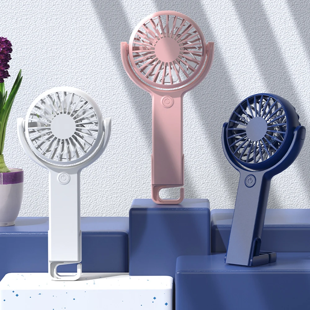 Portable 5 Speed Wind Air Cooling Fan Mini usb Portable mini Personal Pocket Rechargeable Handheld Fan with Hook