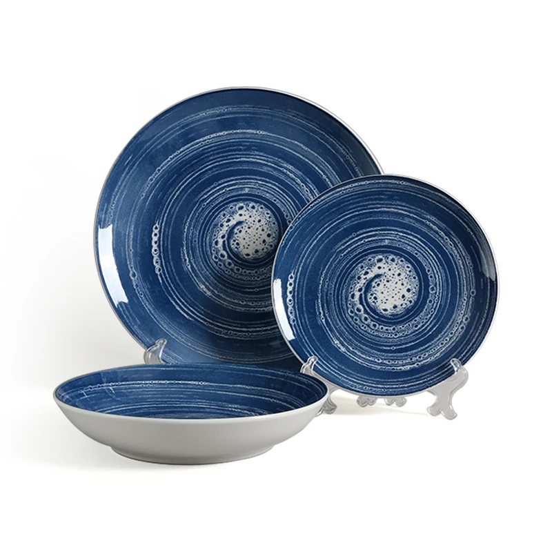 Hot Selling  Chinese Ceramic  Porcelain Ceramic Factory Direct 12-Piece Ceramic Plate Dinnerware  Premium Quality s