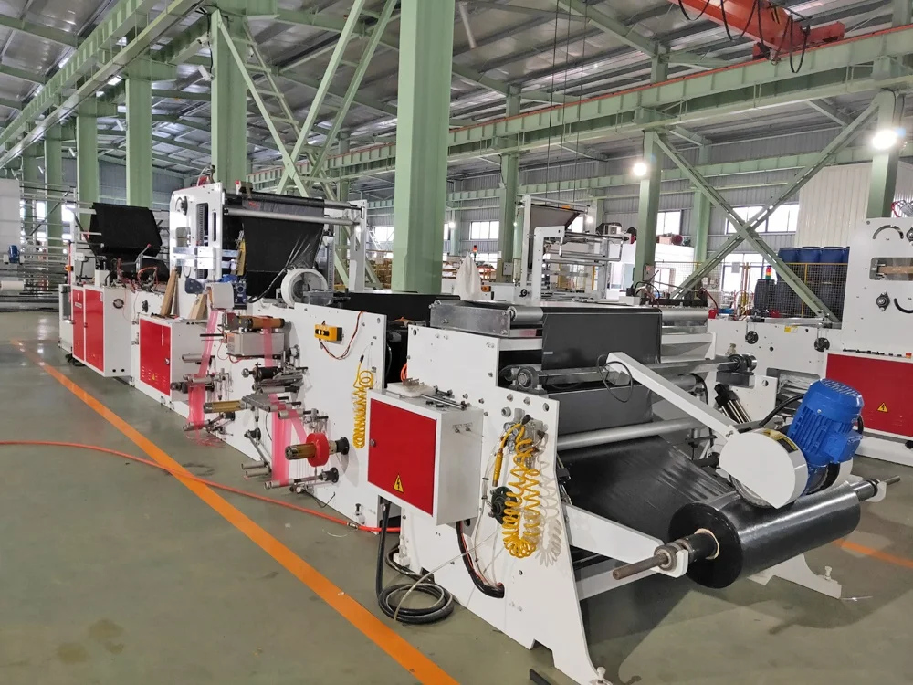 
ZheJiang automatic draw tape plastic bag on roll perforated PE biodegradable trash garbage roll bag making machine with core 