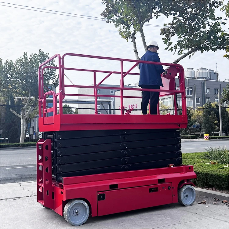 Free Shipping! Self-driven Mobile Aerial Work Platform Electric Lifting Platform Scissor Manpower Lift