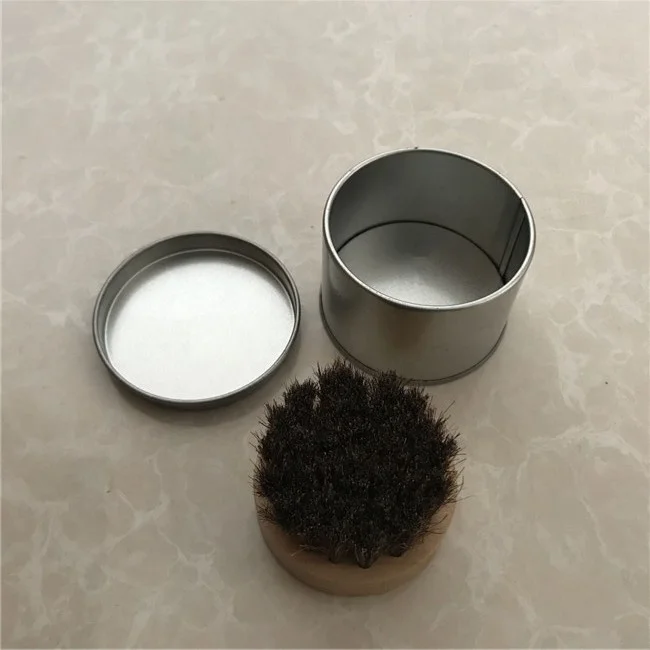 High Quality Round Wooden Horse Hair Beard Brush