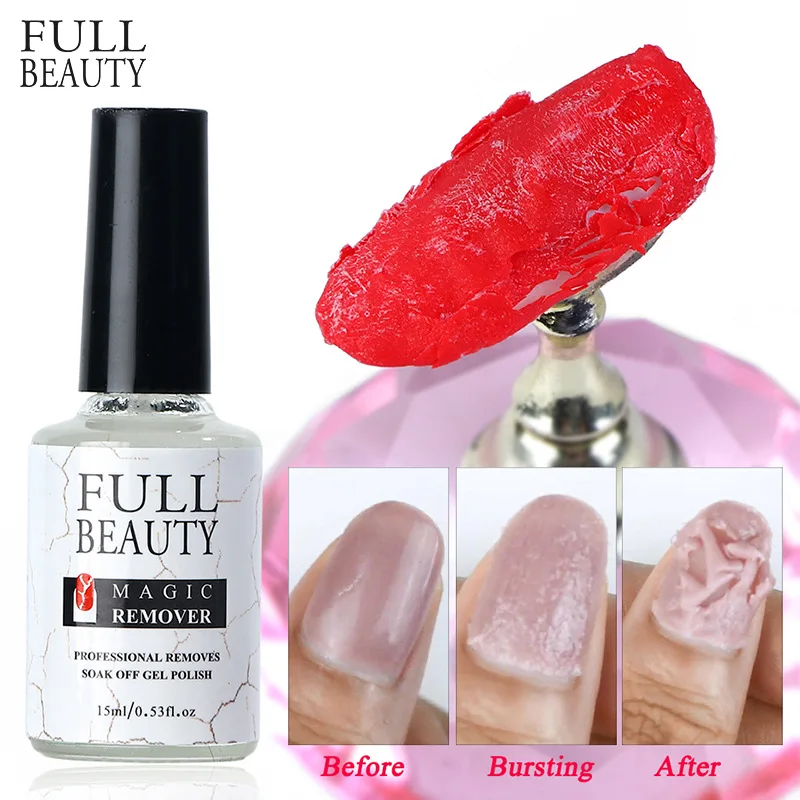 Hot selling 15ml burst Nail Art Removal Glue Nail Remover Tool Gel Nail Polish Remover