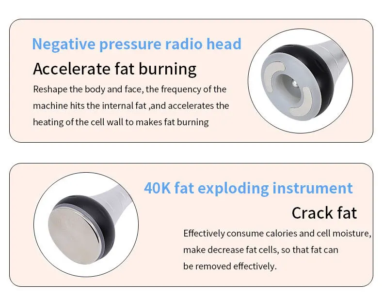 2020 New Arrival ! 6 In 1 40K Ultrasonic Cavitation Vacuum Radio Frequency Laser 8 Pads lipo Laser Slimming Machine for home us